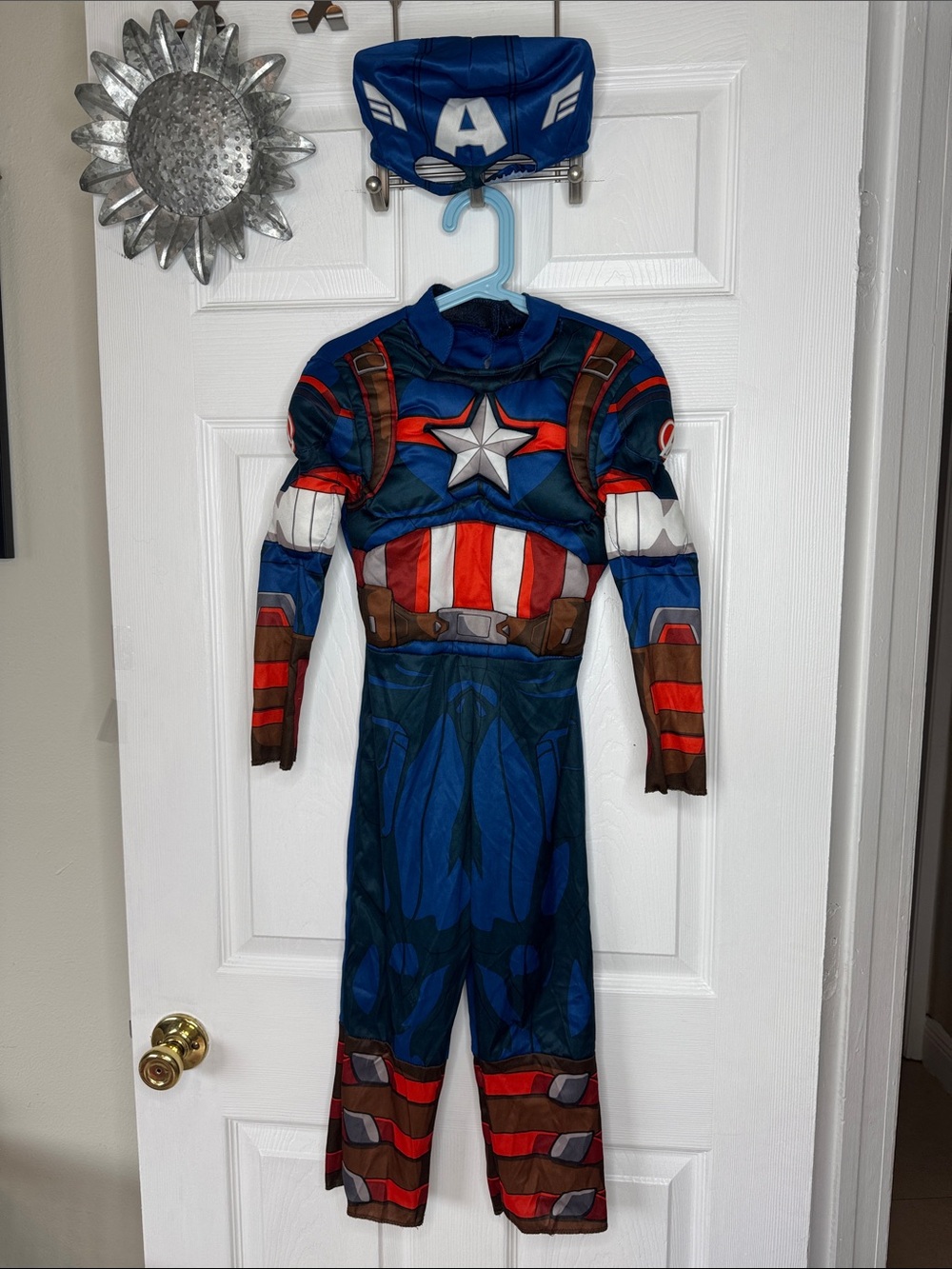 Marvel Captain America Muscle Kids Costume. Sz S.